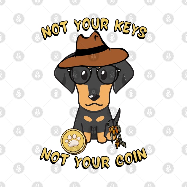 not your keys not your coin dachshund by Pet Station