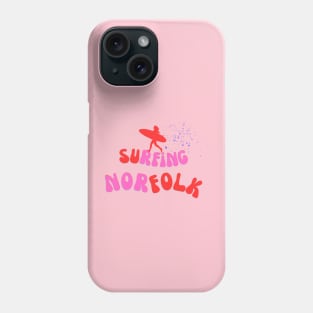 Surfing Norfolk - Pink and Red Phone Case