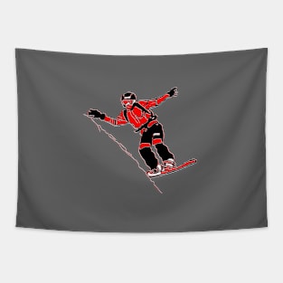 snow boarder board snowboarder snowboarding mountain sports Tapestry