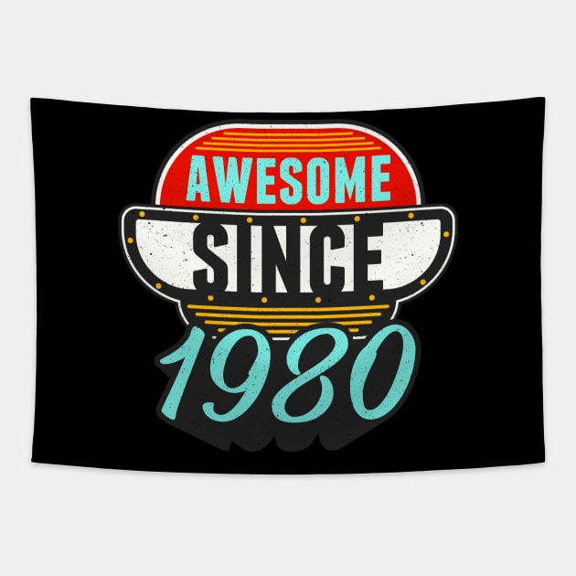 Awesome Since 1980 43rd Birthday Tapestry by 365inspiracji