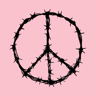 Barbed Wire Peace Sign T-Shirt
