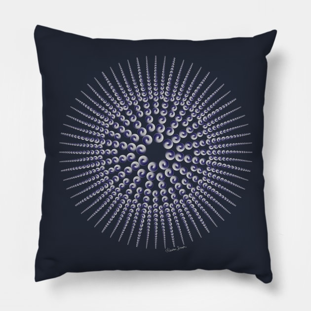 Metallic Sea Urchin Pillow by artsytoocreations