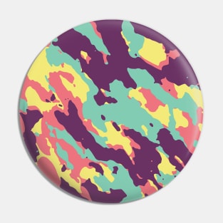 Camouflage, Pastel, Colorful, Art, Painting, Artistic, Gift Pin