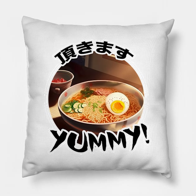 Delicous Japanese Food Ramen Noodles - Anime Sticker Pillow by KAIGAME Art