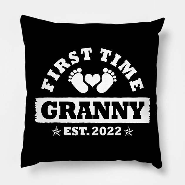 First Time Granny Est 2022 Funny New Grandma Gift Pillow by Penda