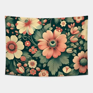 Pink Flowers Tapestry