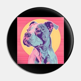 Retro American Staffordshire Terrier: Pastel Pup Revival Pin