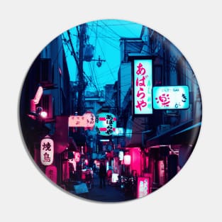 Tokyo Street Neon Synthwave Pin