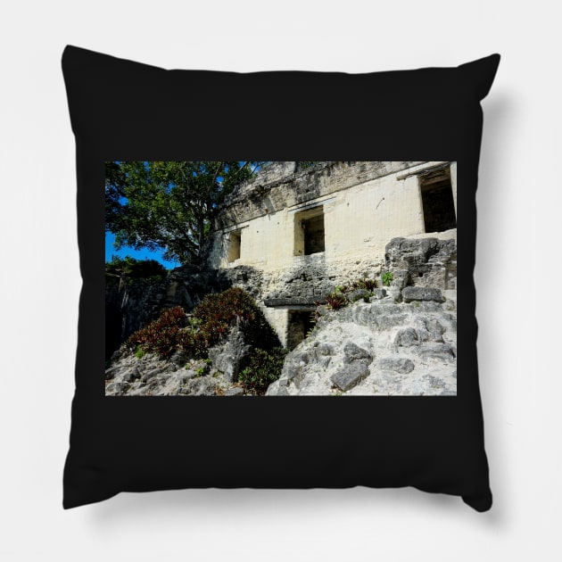 Guatemala - site archéologique de Tikal Pillow by franck380