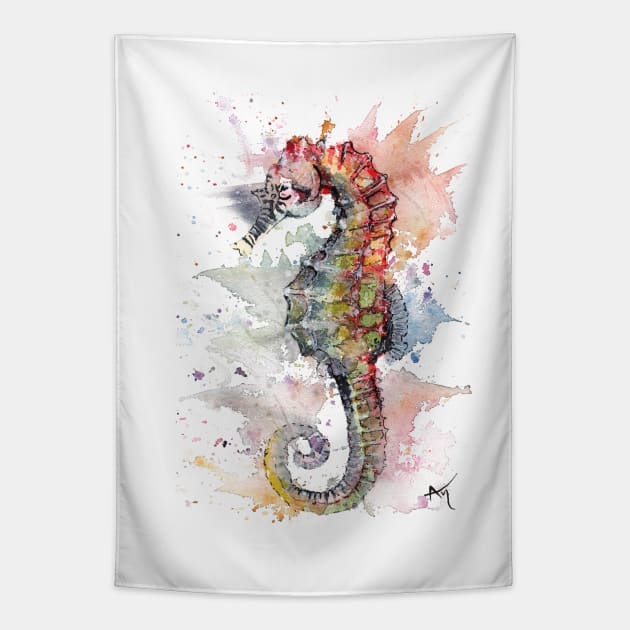 Seahorse Tapestry by Andraws Art