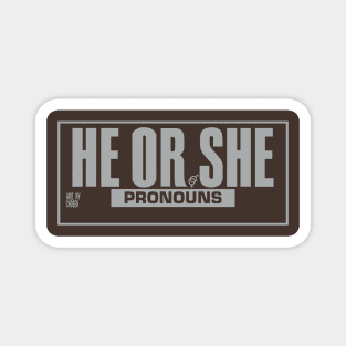 He or She Pronouns, Yum! Magnet