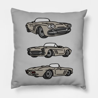 cars vintage retro Pillow