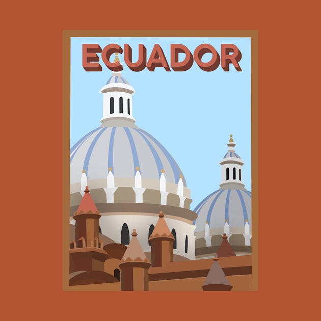 Cuenca Ecuador Travel Poster by Rosemogo