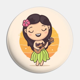 Hula Girl Pin