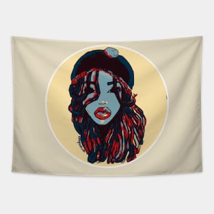 Dope Blue Dreads Locs Natural Hair Queen Tapestry