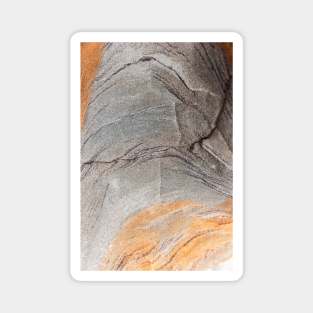 Orange & Grey Stone Texture Shifting Shape Magnet