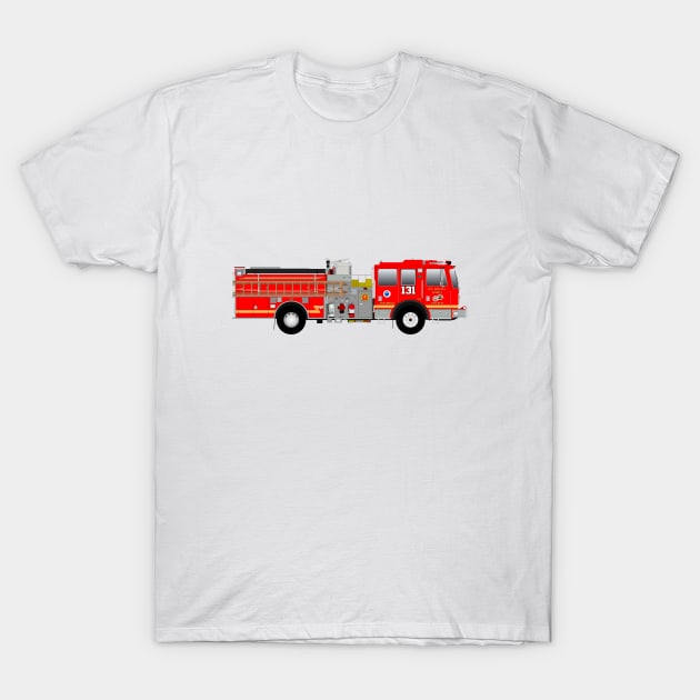 Los Angeles County Fire Department Duty Shirt M / Navy