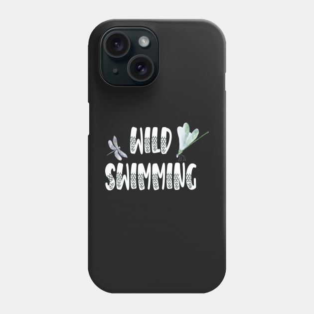 Wild Swimming open water swimming Phone Case by sharanarnoldart