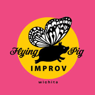 Flying Pig Improv logo T-Shirt