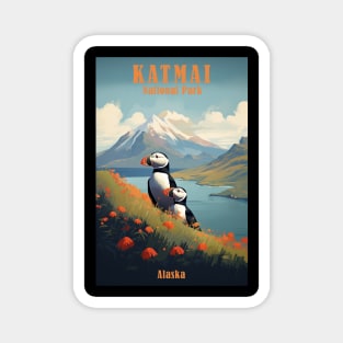 Katmai National Park Travel Poster Magnet