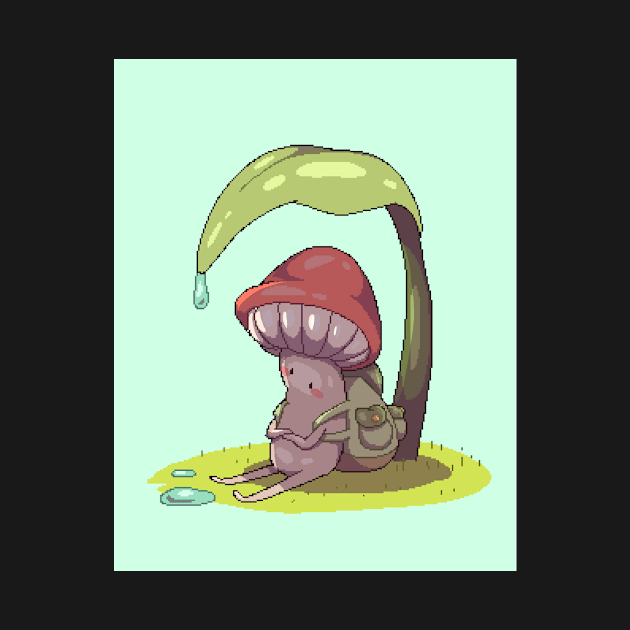 Traveling shroom taking a break by rainbowboyo