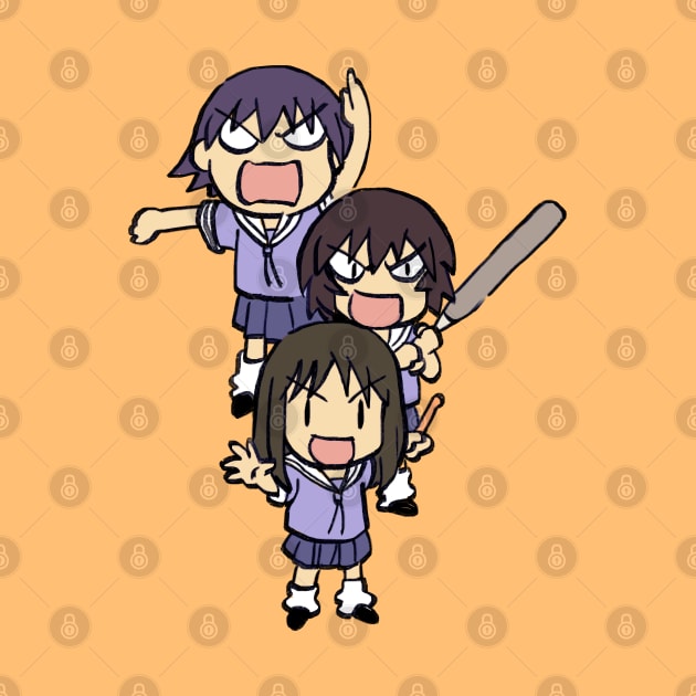 I draw chibi team Knuckleheads / azumanga daioh by mudwizard