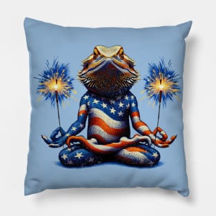 Patriot Bearded Dragon Meditation Pillow