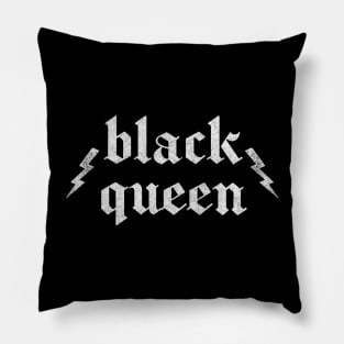 Black Queen / Typography Statement Design Pillow