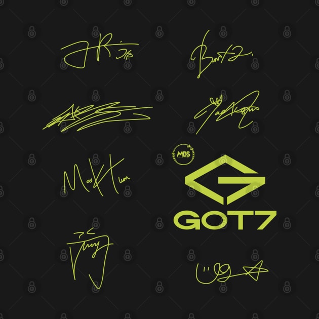 Design with the signatures of  got7 by MBSdesing 