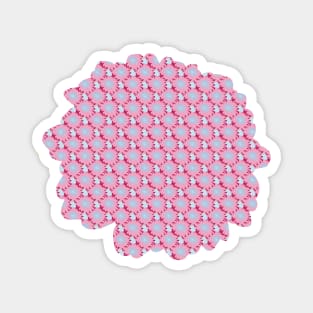 Daisy Floral Pattern Pink Magnet