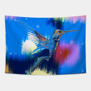 Hovering Hummingbird Artwork Tapestry