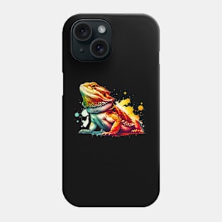 Watercolor Bearded Dragon Phone Case