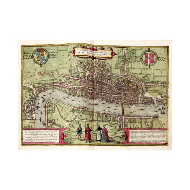 Map of London, 16th century (C026/8906) by SciencePhoto