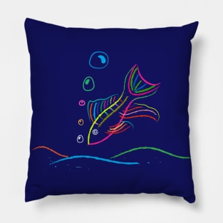 CHOCK FISH SCRIBBLE Pillow