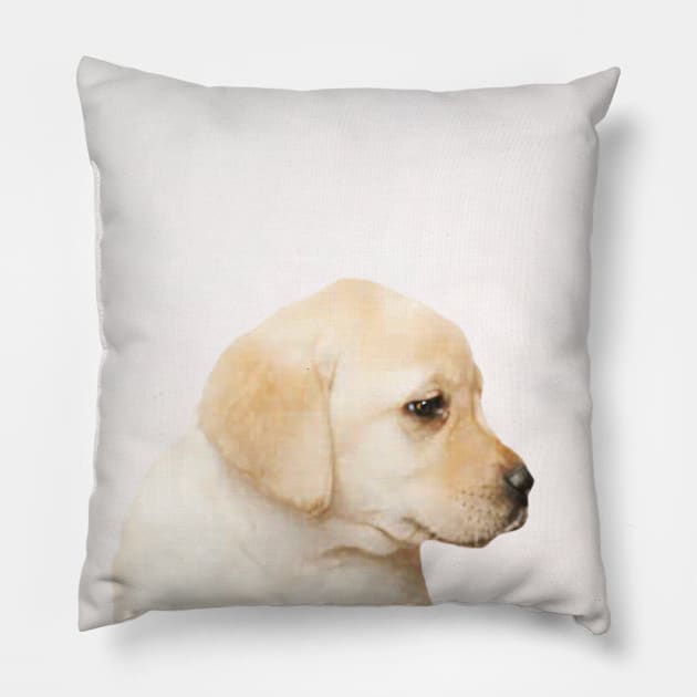 Labby the Labrador dog Pillow by Vin Zzep