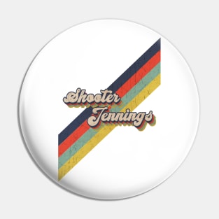 retro vintage color Shooter Jennings Pin