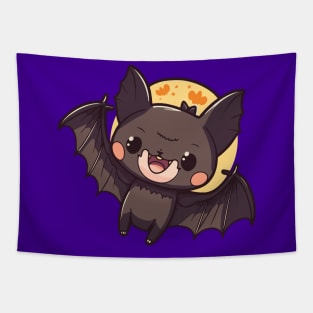 Adorable Witchy Kawaii Bat Tapestry