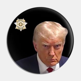 TRUMP MUGSHOT (Transparent Background) Pin