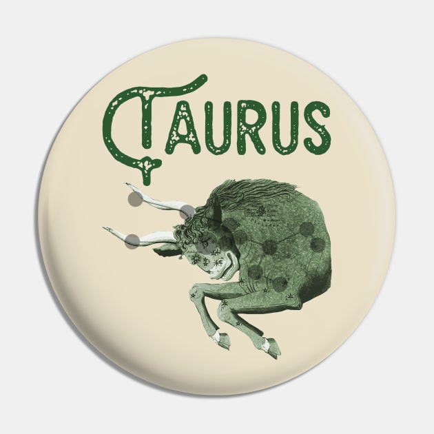 Taurus ))(( Astrological Sign Zodiac Constellation Design Pin by darklordpug