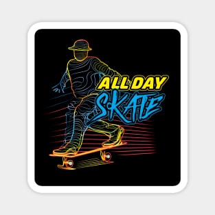 Skateboard Art Design motivational and inspirational quotes Magnet