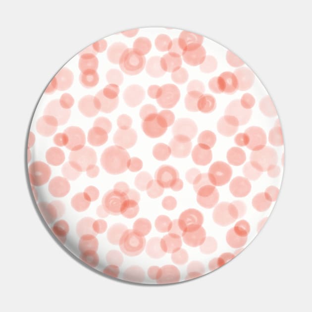 Watercolor Dots Red Pink Pin by Sandra Hutter Designs