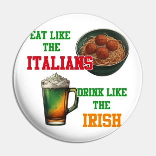 Italian Irish Humor Pin