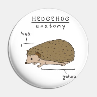 Hedgehog  Anatomy  Meme   P R t shirt Pin