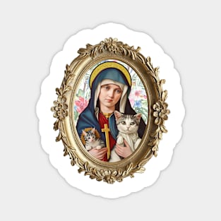 St. Gertrude of Nivelles Patron Saint of Cats Lovers Magnet