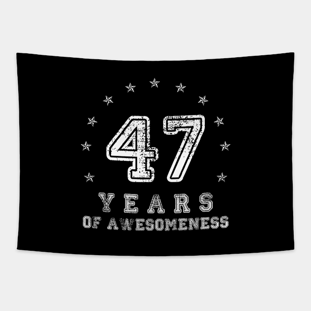 Vintage 47 years of awesomeness Tapestry by opippi