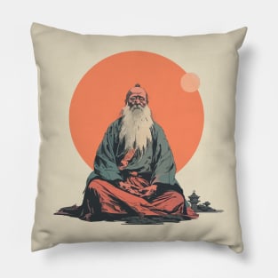 Zen Old Master Meditating Pillow