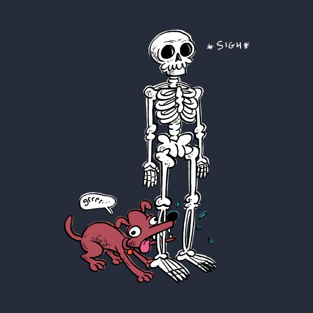 The Skeleton and the dog - Skeleton - Tote