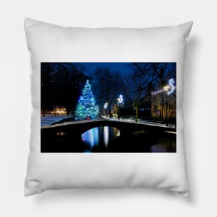 Bourton on the Water Christmas Tree Cotswolds Pillow