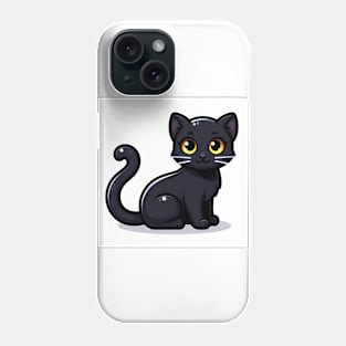 Kawaii Black Cat Phone Case