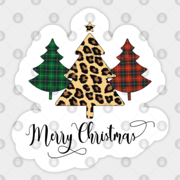 Leopard Christmas Tree Christmas Return Address Labels Paper ...
